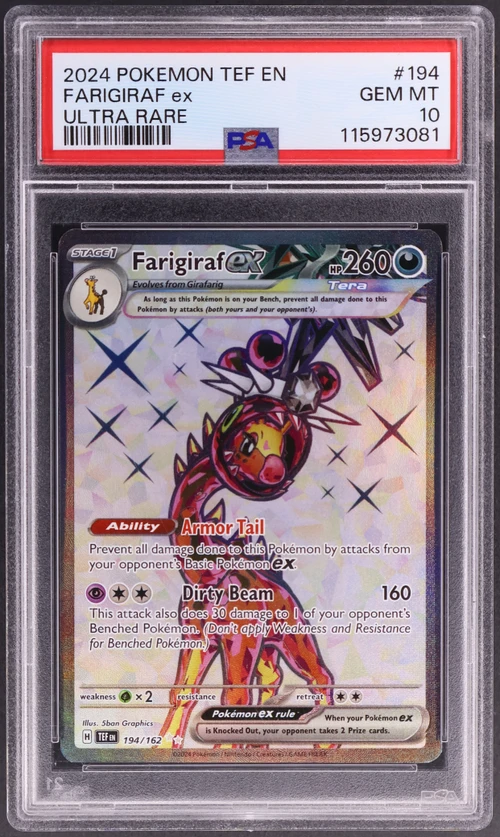 2024 Pokemon Tef En-Temporal Forces #194 Farigiraf Ex Ultra Rare