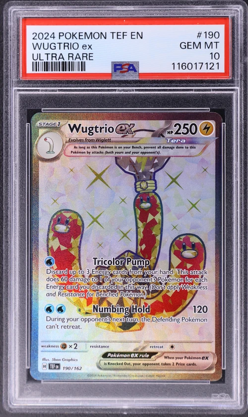 2024 Pokemon Tef En-Temporal Forces #190 Wugtrio Ex Ultra Rare