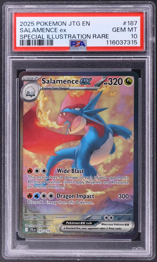 2025 Pokemon Jtg En-Journey Together #187 Salamence Ex Special Illustration Rare
