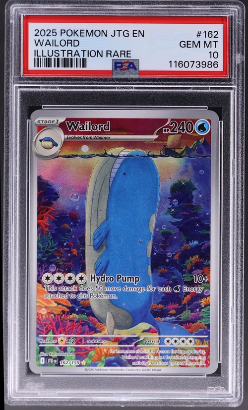 2025 Pokemon Jtg En-Journey Together #162 Wailord Illustration Rare
