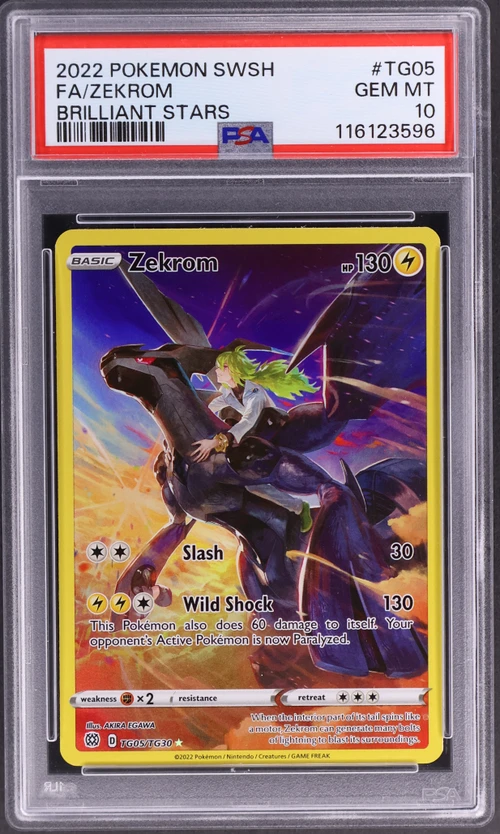 2022 Pokemon Sword & Shield Brilliant Stars #TG05 Full Art / Zekrom