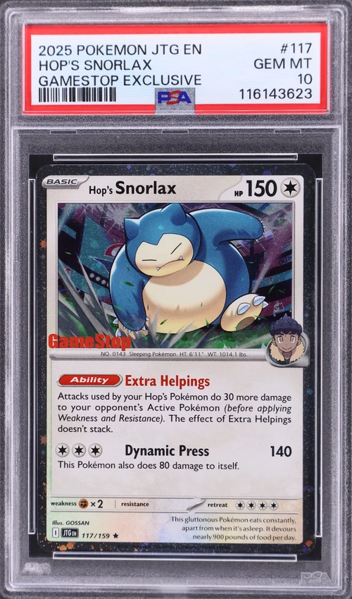 2025 Pokemon Jtg En-Journey Together #117 Hop's Snorlax Gamestop Exclusive