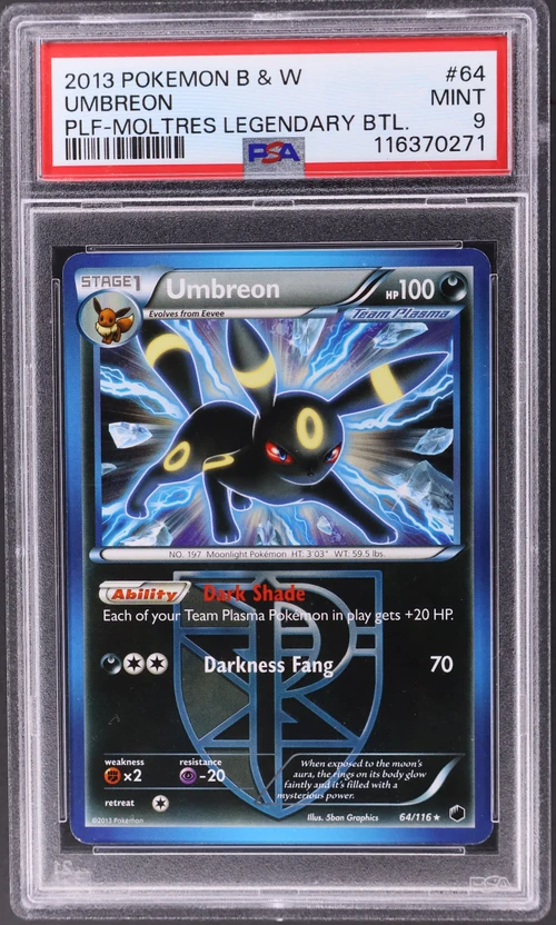2013 Pokemon Black & White Plasma Freeze #64 Umbreon Moltres Legendary Battle