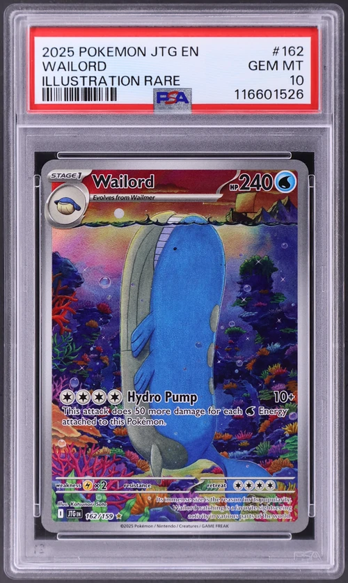 2025 Pokemon Jtg En-Journey Together #162 Wailord Illustration Rare