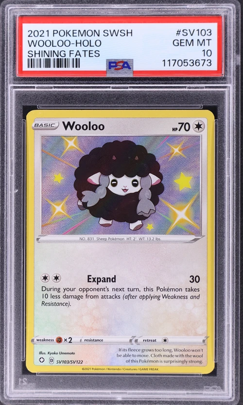 2021 Pokemon Sword & Shield Shining Fates #SV103 Wooloo-Holo