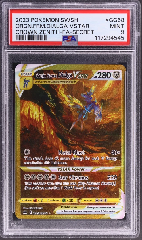 2023 Pokemon Sword and Shield Crown Zenith #GG68 Full Art / Origin Forme Dialga Vstar Secret