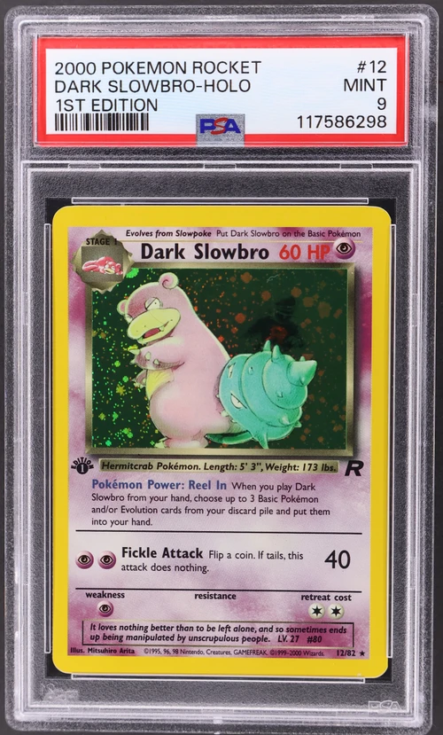 2000 Pokemon Rocket #12 Dark Slowbro-Holo 1st Edition