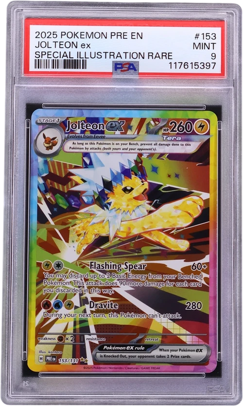 2025 Pokemon Pre En-Prismatic Evolutions #153 Jolteon Ex Special Illustration Rare