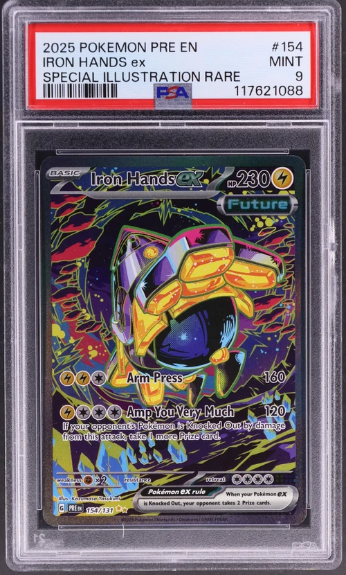2025 Pokemon Pre En-Prismatic Evolutions #154 Iron Hands Ex Special Illustration Rare