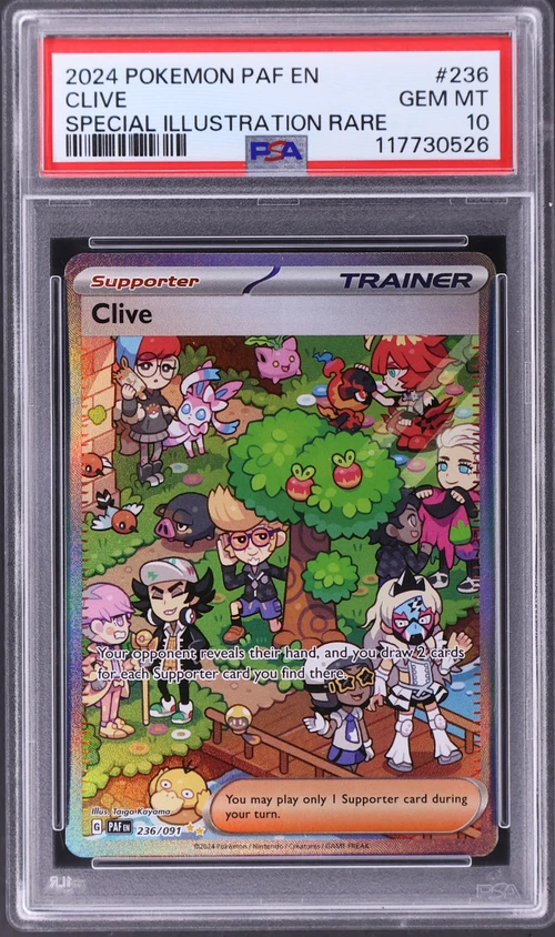 2024 Pokemon Paf En-Paldean Fates #236 Clive Special Illustration Rare