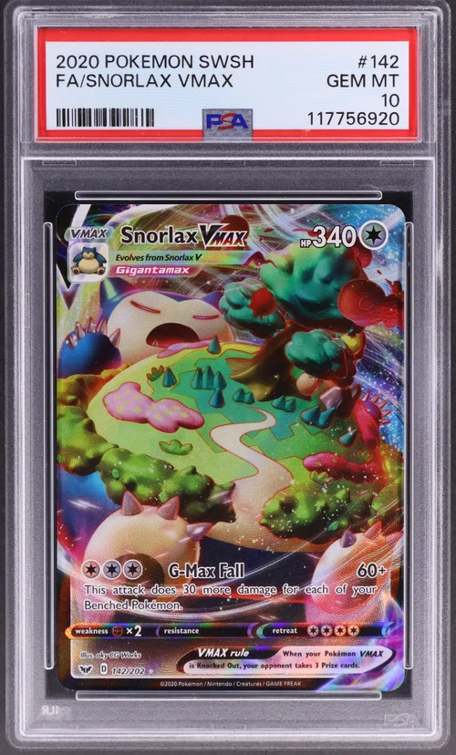 2020 Pokemon Sword & Shield #142 Full Art / Snorlax Vmax