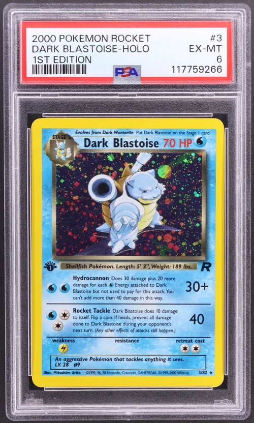 2000 Pokemon Rocket #3 Dark Blastoise-Holo 1st Edition