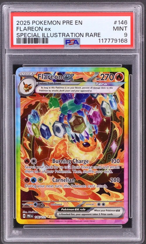 2025 Pokemon Pre En-Prismatic Evolutions #146 Flareon Ex Special Illustration Rare