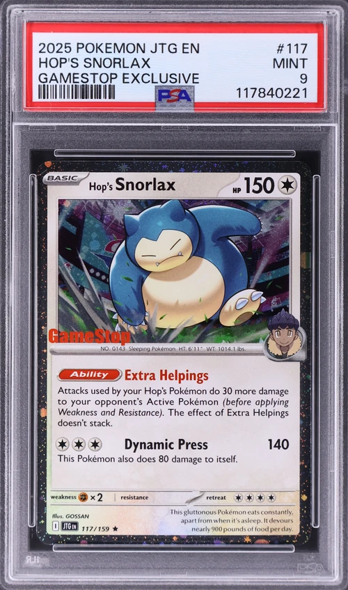 2025 Pokemon Jtg En-Journey Together #117 Hop's Snorlax Gamestop Exclusive