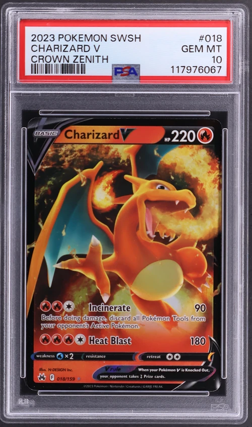 2023 Pokemon Sword and Shield Crown Zenith #018 Charizard V