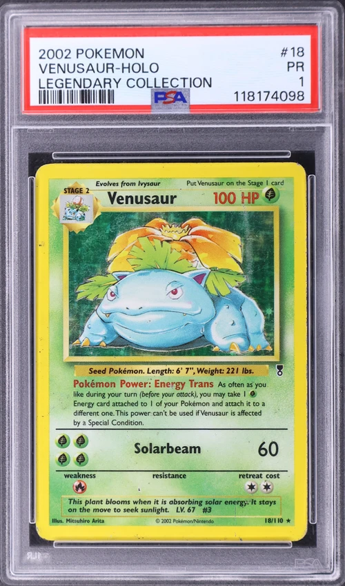 2002 Pokemon Legendary Collection #18 Venusaur-Holo