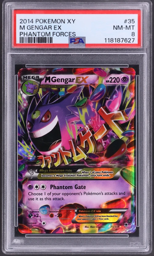 2014 Pokemon Xy Phantom Forces #35 M Gengar Ex