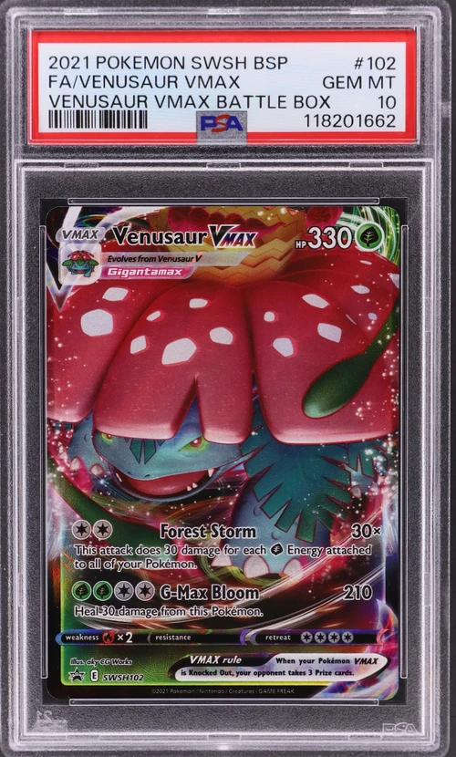 2021 Pokemon Swsh Black Star Promo #102 Full Art / Venusaur Vmax Venusaur Vmax Battle Box