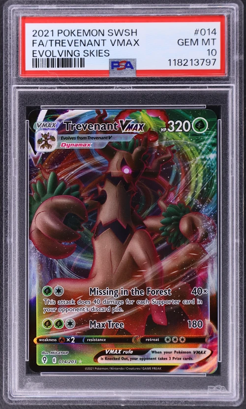 2021 Pokemon Sword & Shield Evolving Skies #014 Full Art / Trevenant Vmax