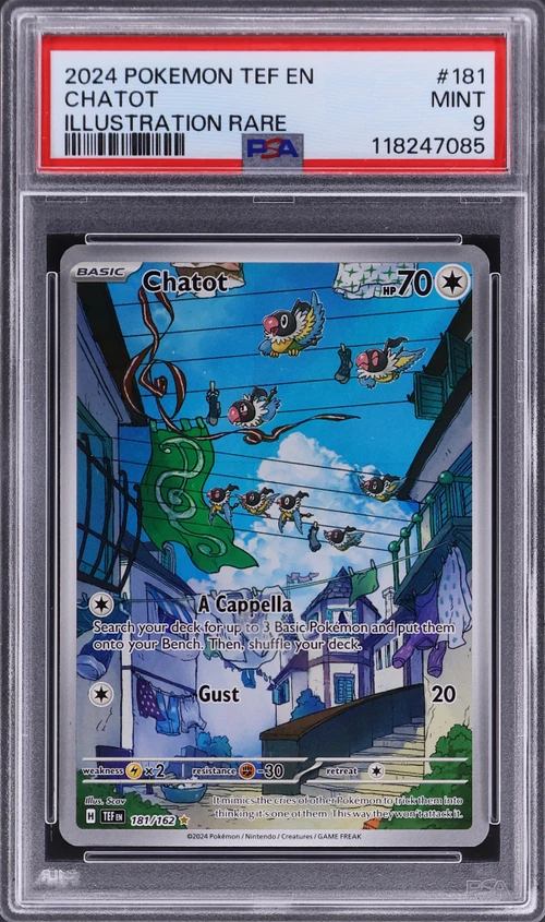 2024 Pokemon Tef En-Temporal Forces #181 Chatot Illustration Rare