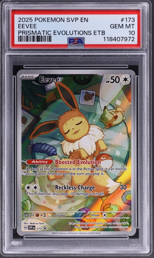 2025 Pokemon Svp En-Sv Black Star Promo #173 Eevee Prismatic Evolutions Elite Trainer Box