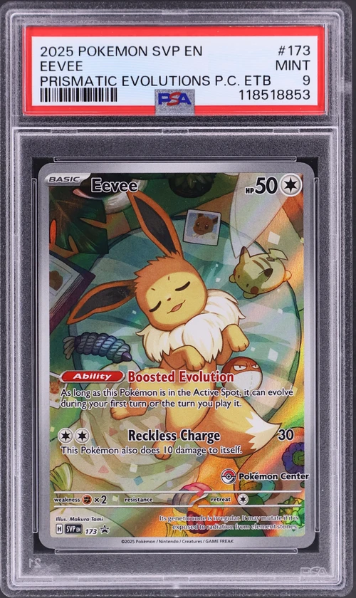 2025 Pokemon Svp En-Sv Black Star Promo #173 Eevee Prismatic Evolutions Pokemon Center Elite Trainer Box