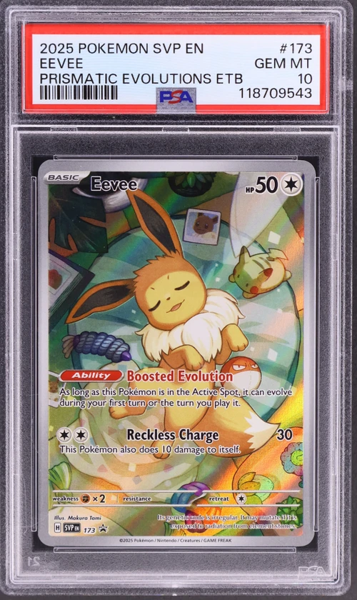 2025 Pokemon Svp En-Sv Black Star Promo #173 Eevee Prismatic Evolutions Elite Trainer Box