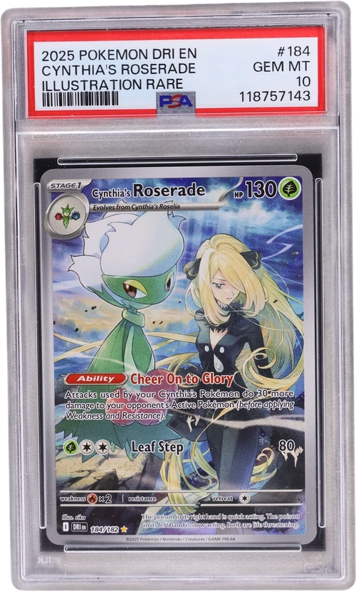 2025 Pokemon Dri En-Destined Rivals #184 Cynthia's Roserade Illustration Rare