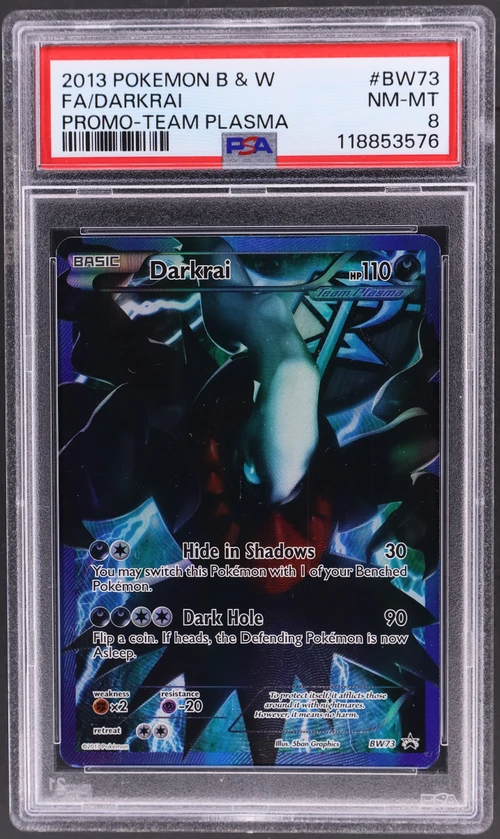 2013 Pokemon Black & White Promo #BW73 Full Art / Darkrai Team Plasma