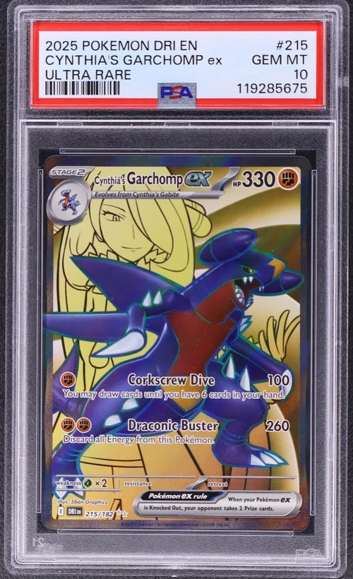2025 Pokemon Dri En-Destined Rivals #215 Cynthia's Garchomp Ex Ultra Rare
