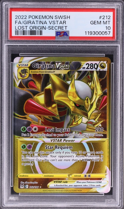 2022 Pokemon Sword & Shield Lost Origin #212 Full Art / Giratina Vstar Secret