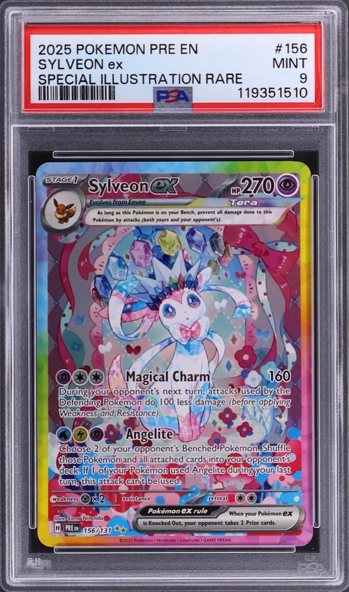 2025 Pokemon Pre En-Prismatic Evolutions #156 Sylveon Ex Special Illustration Rare