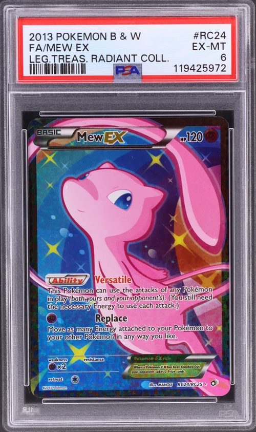 2013 Pokemon Black & White Legendary Treasures Radiant Collection #RC24 Full Art / Mew Ex