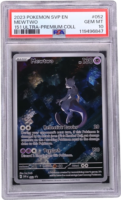 2023 Pokemon Svp En-Sv Black Star Promo #052 Mewtwo 151 Ultra-Premium Collection (PSA 10)