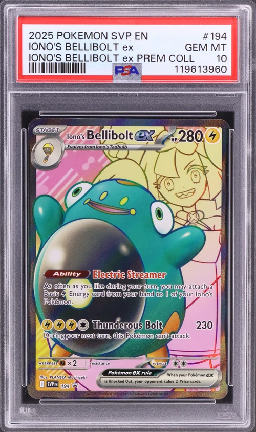 2025 Pokemon Svp En-Sv Black Star Promo #194 Iono's Bellibolt Ex Iono's Bellibolt Ex Premium Collection