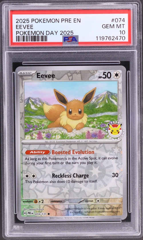 2025 Pokemon Pre En-Prismatic Evolutions #074 Eevee Pokemon Day 2025