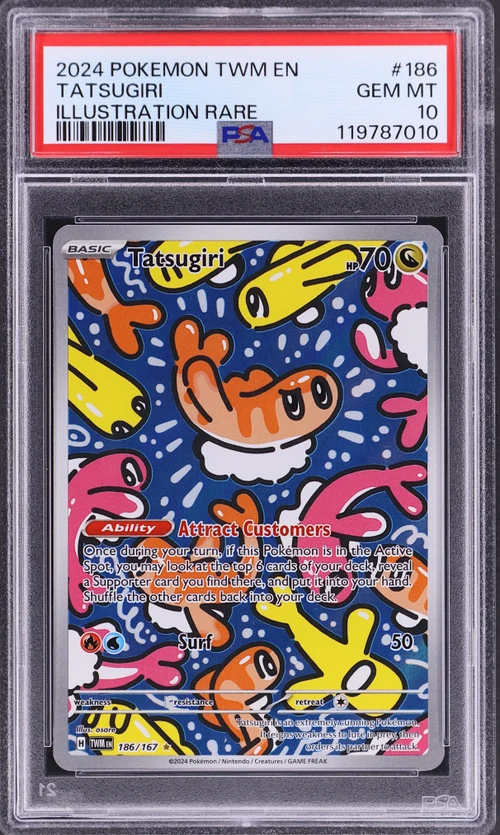 2024 Pokemon Twm En-Twilight Masquerade #186 Tatsugiri Illustration Rare
