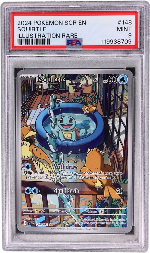 2024 Pokemon Scr En-Stellar Crown #148 Squirtle Illustration Rare