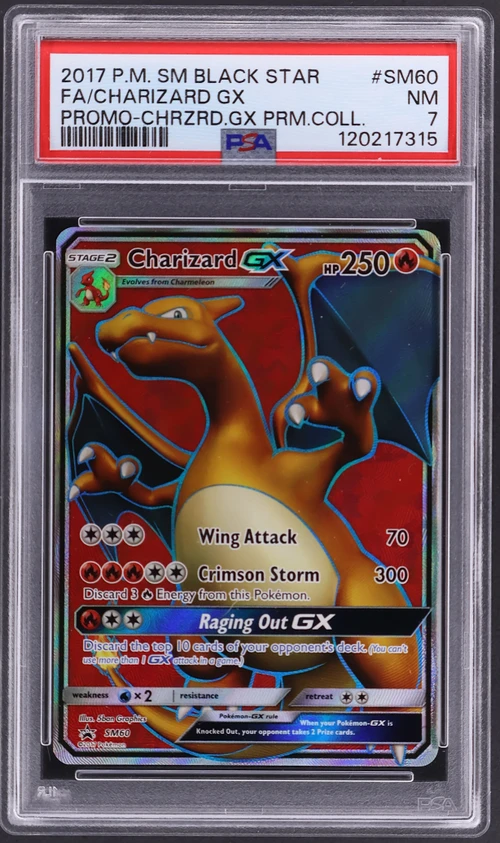 2017 Pokemon Sm Black Star Promo #SM60 Full Art / Charizard Gx Charizard Gx Premium Collection