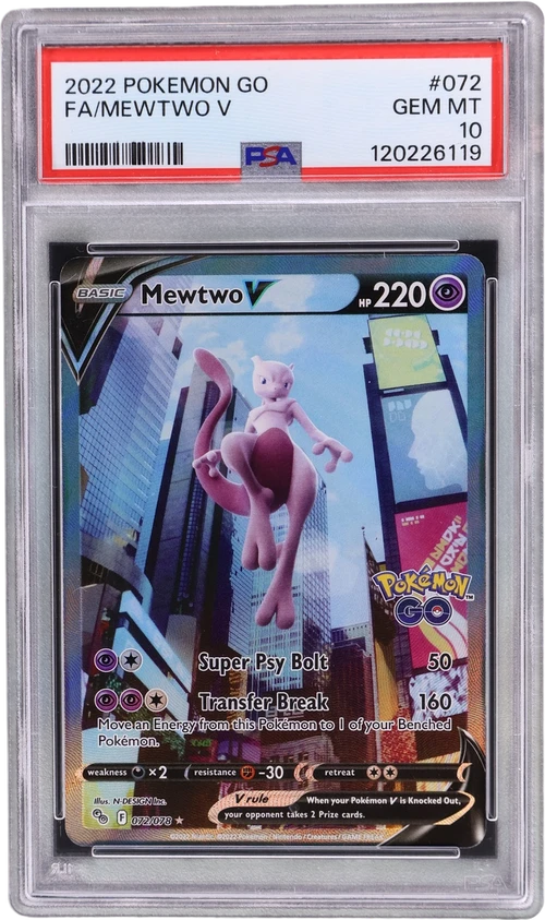 2022 Pokemon Go #072 Full Art / Mewtwo V