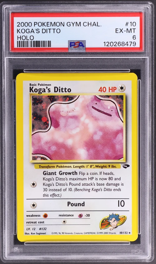 2000 Pokemon Gym Challenge #10 Koga's Ditto Holo