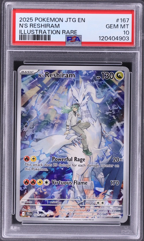 2025 Pokemon Jtg En-Journey Together #167 N's Reshiram Illustration Rare