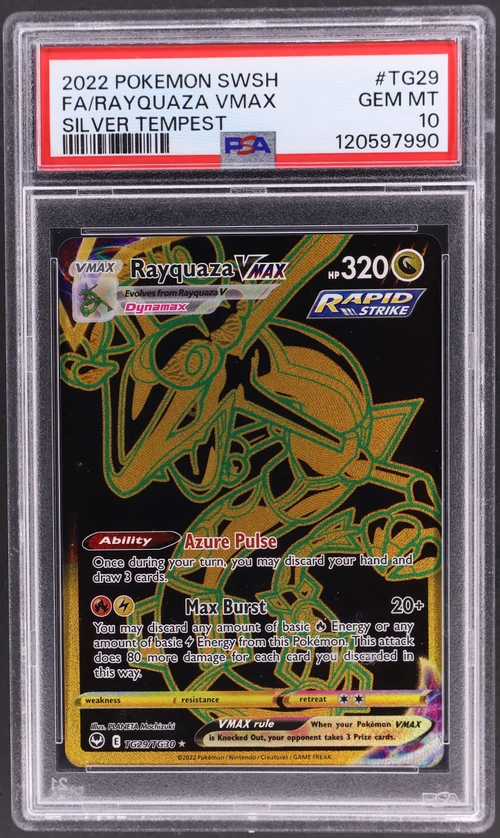 2022 Pokemon Sword & Shield Silver Tempest #TG29 Full Art / Rayquaza Vmax