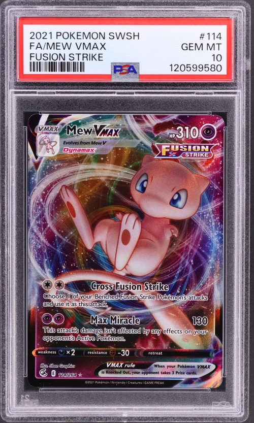 2021 Pokemon Sword & Shield Fusion Strike #114 Full Art / Mew Vmax