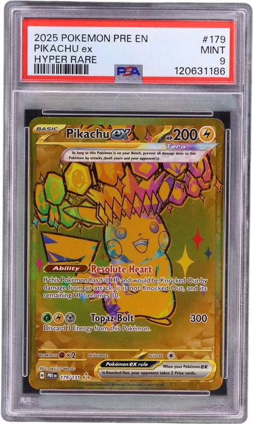 2025 Pokemon Pre En-Prismatic Evolutions #179 Pikachu Ex Hyper Rare