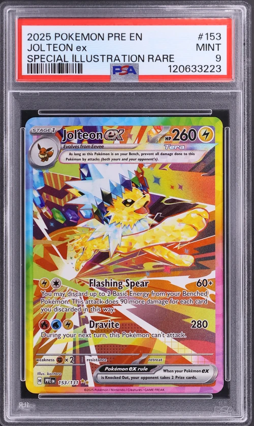 2025 Pokemon Pre En-Prismatic Evolutions #153 Jolteon Ex Special Illustration Rare