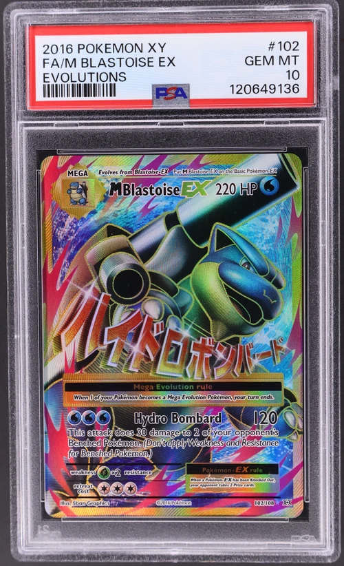 2016 Pokemon Xy Evolutions #102 Full Art / M Blastoise Ex