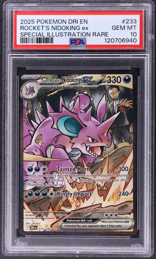 2025 Pokemon Dri En-Destined Rivals #233 Team Rocket's Nidoking Ex Special Illustration Rare