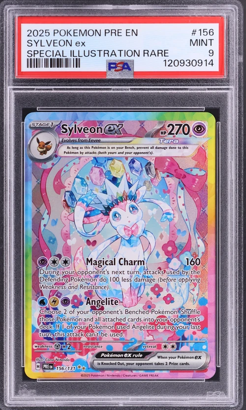 2025 Pokemon Pre En-Prismatic Evolutions #156 Sylveon Ex Special Illustration Rare