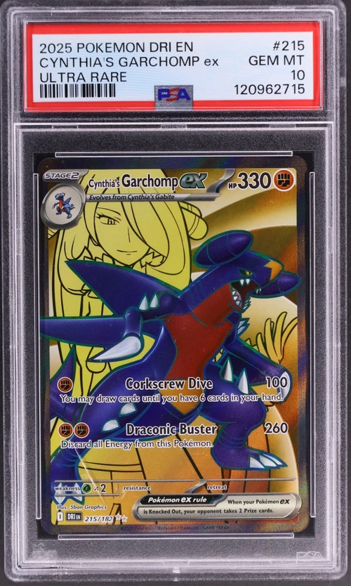 2025 Pokemon Dri En-Destined Rivals #215 Cynthia's Garchomp Ex Ultra Rare